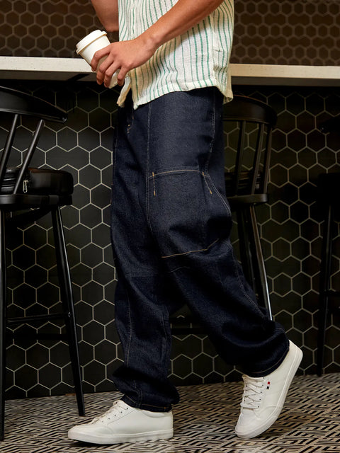 Hooked Baggy Cargo Denim Jeans