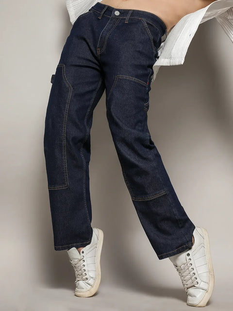 Just Be Paneled Patch Pocket Denim Jeans