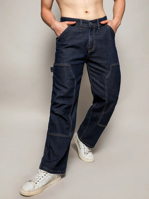 Just Be Paneled Patch Pocket Denim Jeans