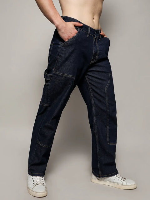 Just Be Paneled Patch Pocket Denim Jeans