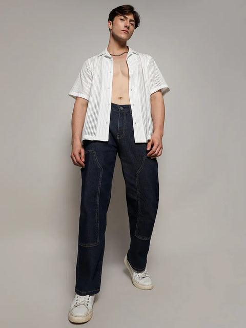 Just Be Paneled Patch Pocket Denim Jeans
