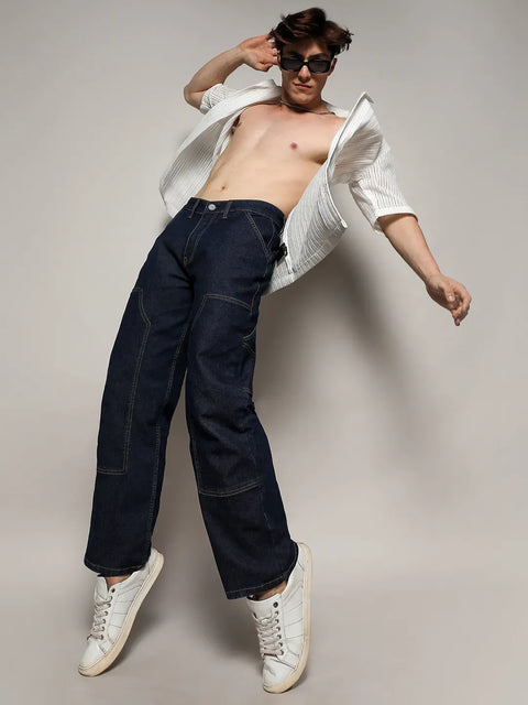 Just Be Paneled Patch Pocket Denim Jeans