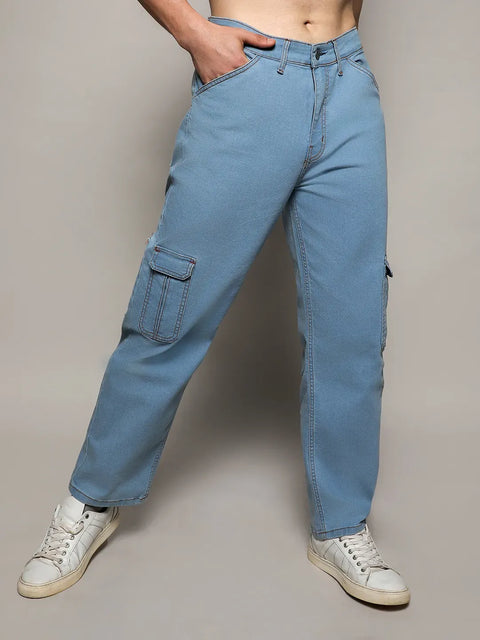 Just Be Straight Cargo Denim Jeans