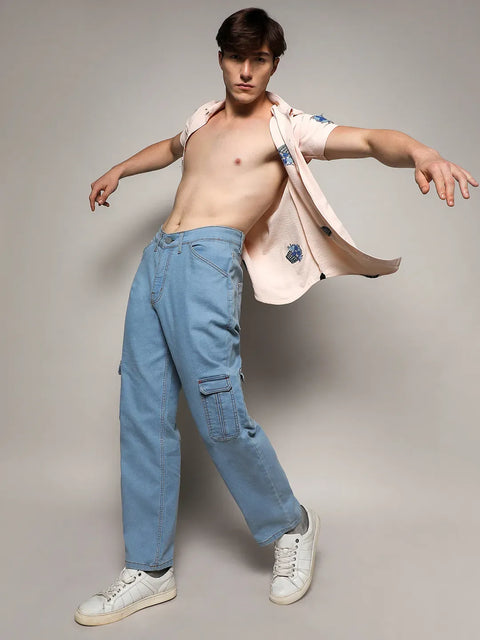 Just Be Straight Cargo Denim Jeans