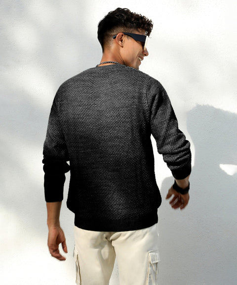XYNG Solid Knitted Pullover Sweater
