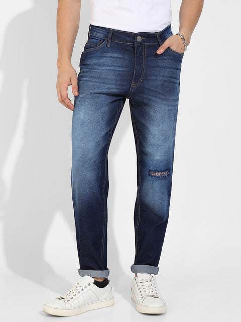 Hooked Distressed Knee Denim Jeans