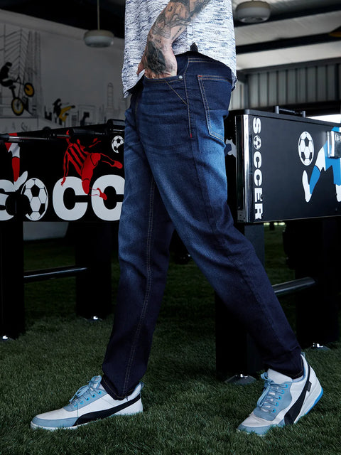 Behookd Rolled Hem Denim Jeans