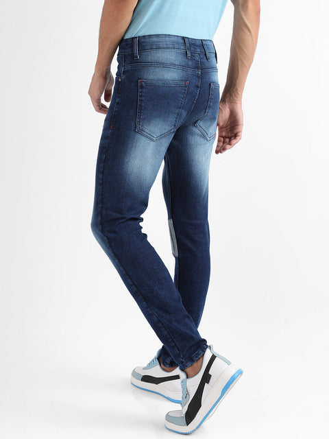 CAHOOT Contrast Patch Distressed Denim Jeans