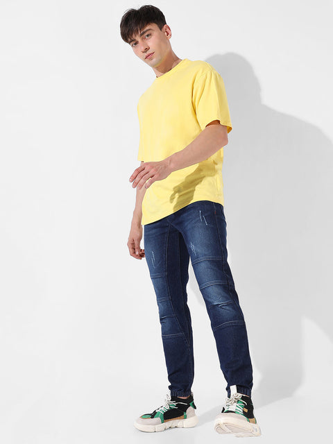 Hookd Self-Design Parallel Stitched Denim Jeans
