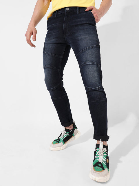 Hookd Self-Design Patched Denim Jeans