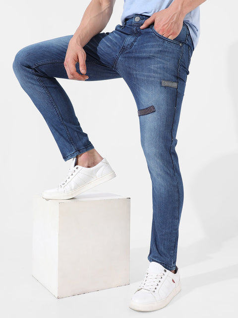 Hookd Embroidered Patched Denim Jeans