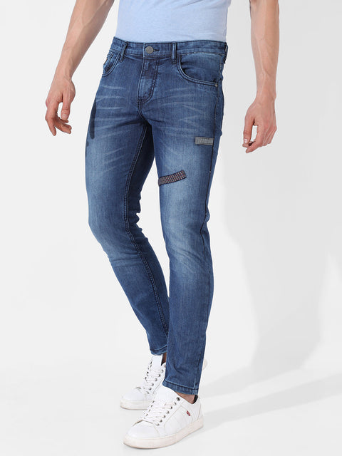 Hookd Embroidered Patched Denim Jeans