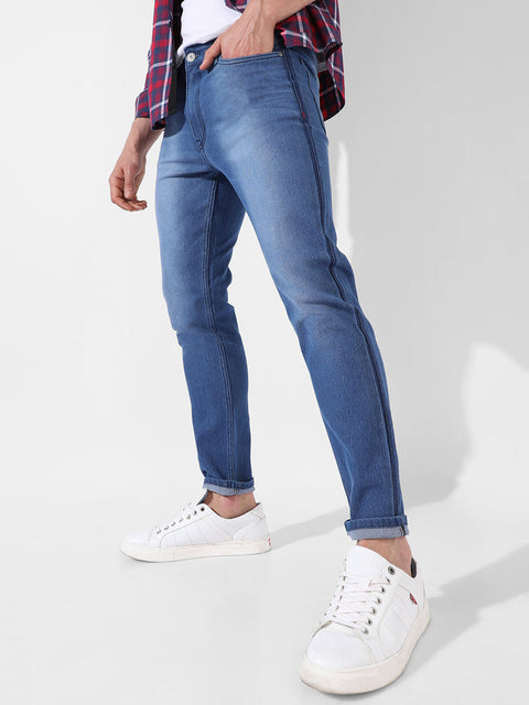 Hookd Contrast Side Wash Denim Jeans