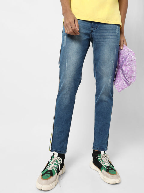 Hookd Contrast Side-Striped Denim Jeans