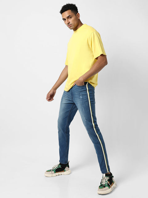 Hookd Contrast Side-Striped Denim Jeans