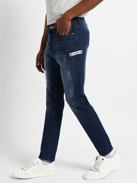 Hookd Embroidered Patched Denim Jeans