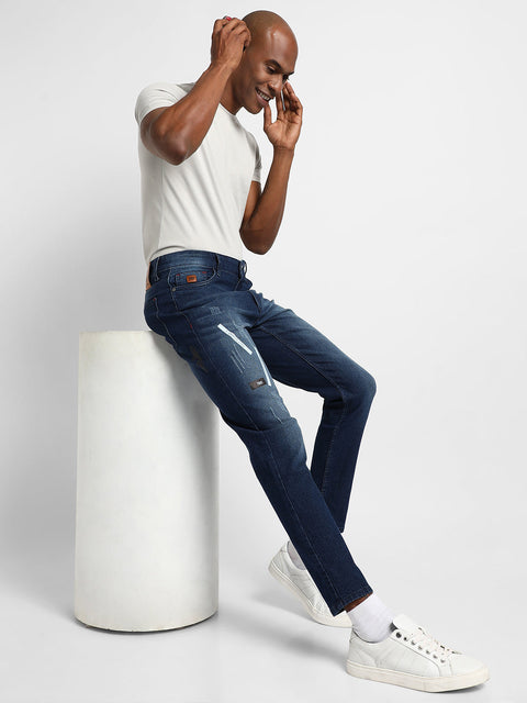 Hookd Embroidered Patched Denim Jeans