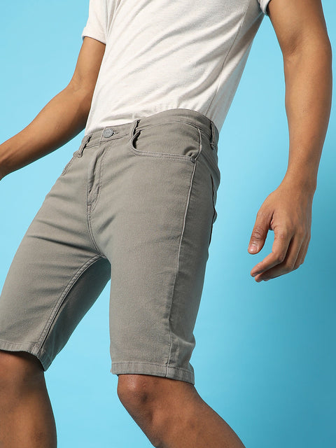 Hooked Chino Denim Shorts