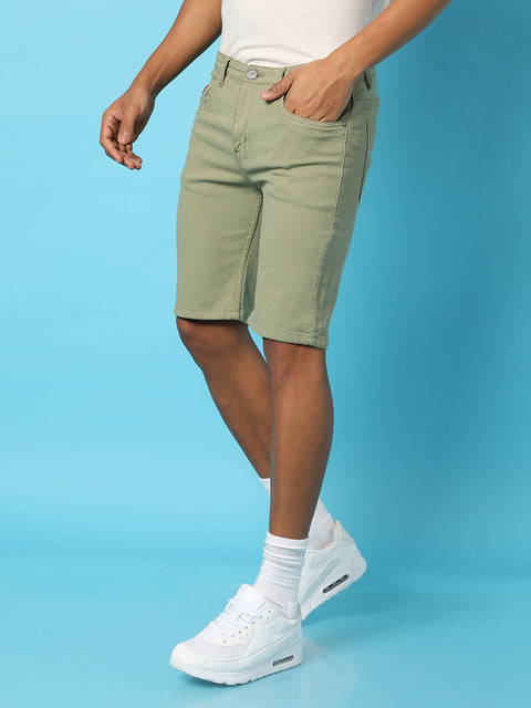 Hooked Chino Denim Shorts
