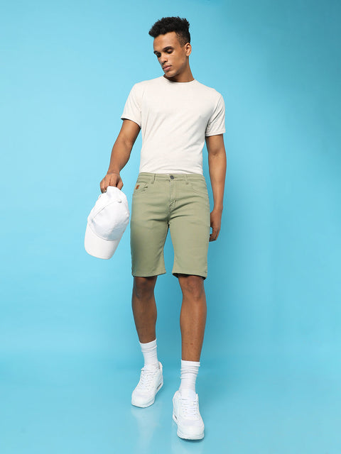 Hooked Chino Denim Shorts