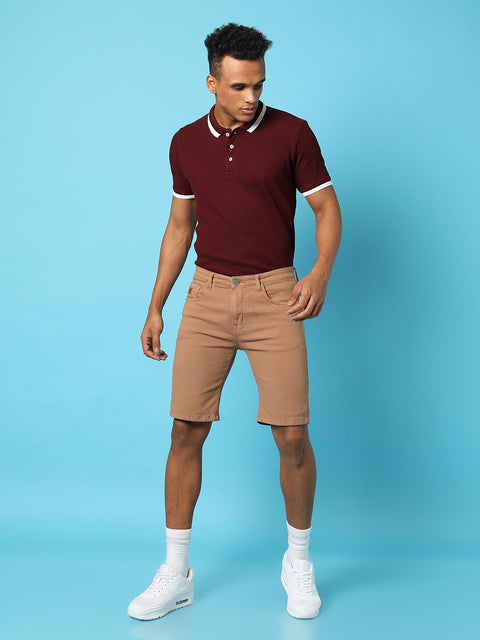 Hooked Chino Denim Shorts