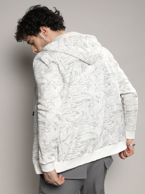 STARCAST Contrast Fluid Zip Front Hoodie