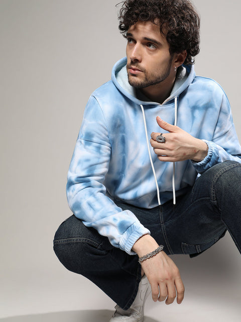 Hooked Tie Dye Oversized Hoodie With Kangaroo Pocket