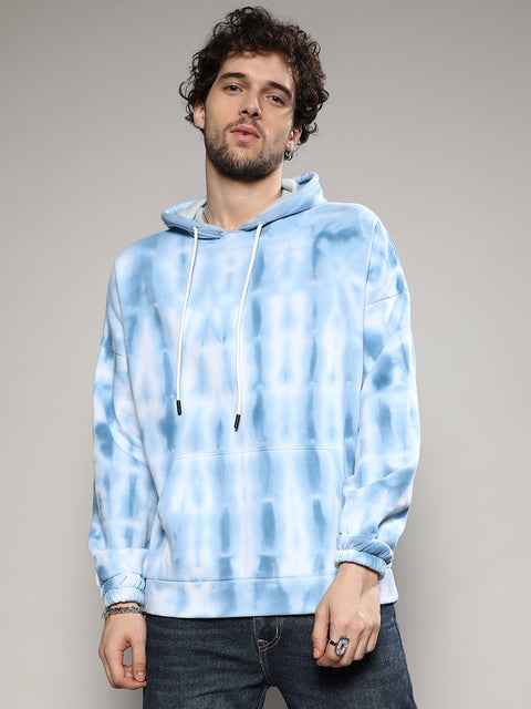 Hooked Tie Dye Oversized Hoodie With Kangaroo Pocket