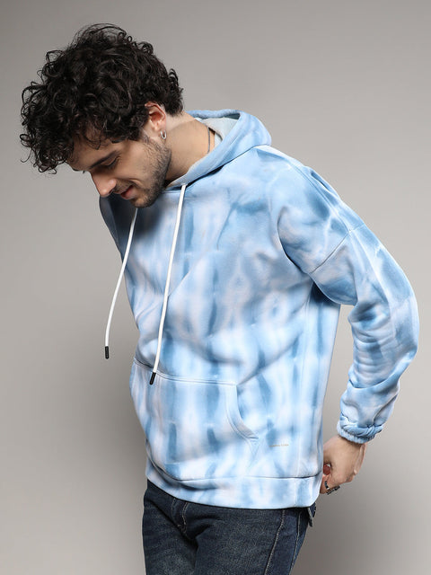 Hooked Tie Dye Oversized Hoodie With Kangaroo Pocket