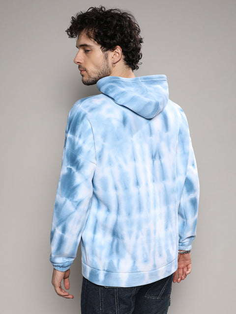 Hooked Tie Dye Oversized Hoodie With Kangaroo Pocket