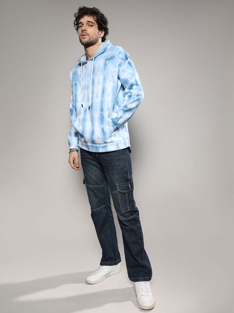Hooked Tie Dye Oversized Hoodie With Kangaroo Pocket