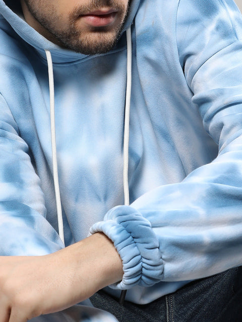 Hooked Tie Dye Oversized Hoodie With Kangaroo Pocket