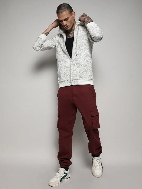 Hooked Contrast Fluid Zip Front Hoodie