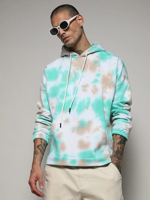 STARCAST Tie-Dye Oversized Hoodie With Kangaroo Pocket
