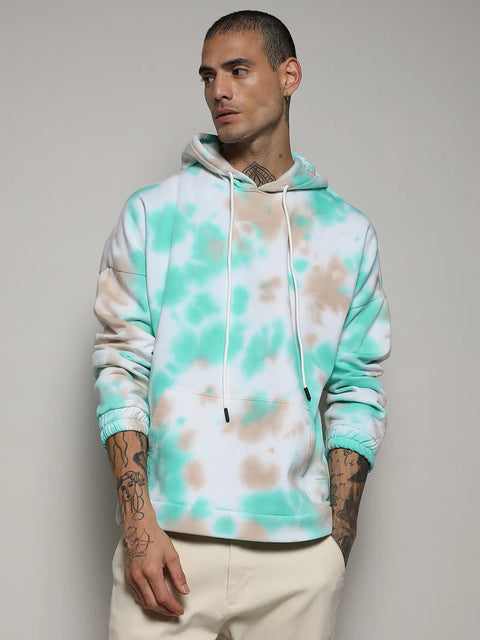 STARCAST Tie-Dye Oversized Hoodie With Kangaroo Pocket