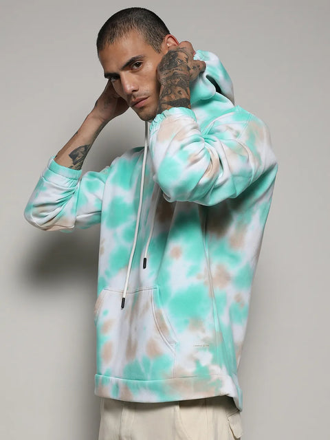 STARCAST Tie-Dye Oversized Hoodie With Kangaroo Pocket