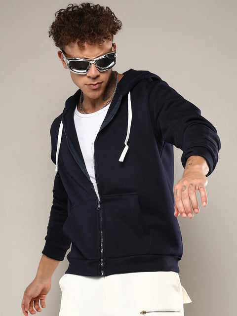 Runway Gods Zip-Front Hoodie With Contrast Drawstring