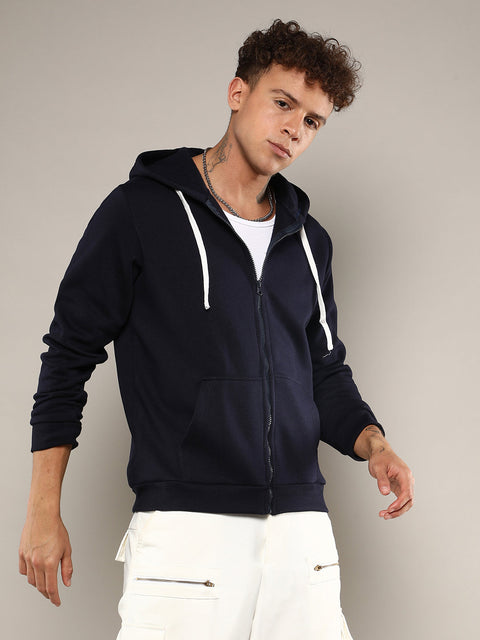 Runway Gods Zip-Front Hoodie With Contrast Drawstring