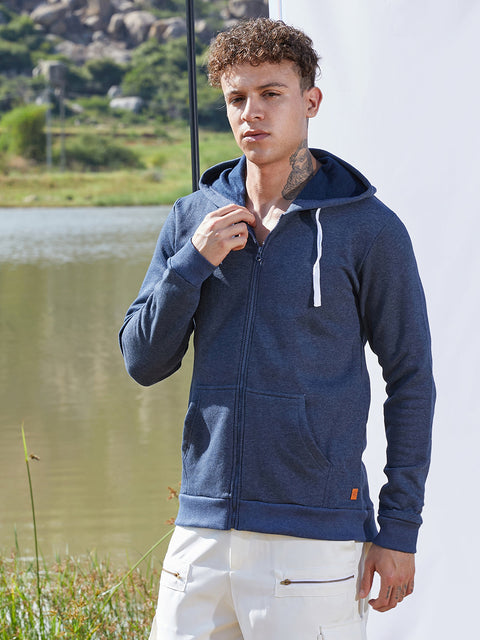 Interim Zip-Front Hoodie With Contrast Drawstring