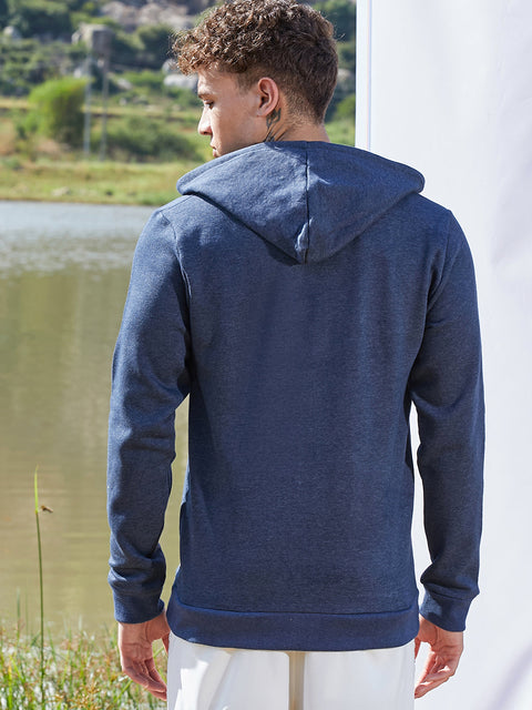 Interim Zip-Front Hoodie With Contrast Drawstring