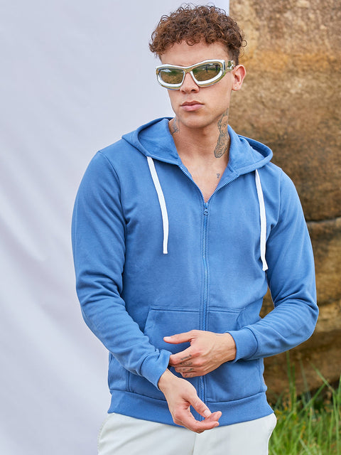 Interim Zip-Front Hoodie With Contrast Drawstring