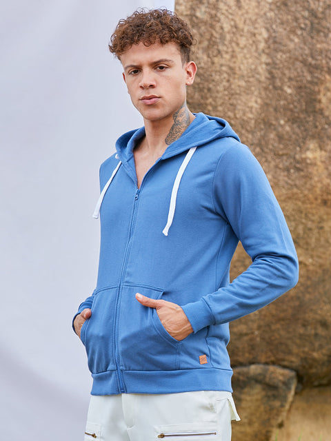 Interim Zip-Front Hoodie With Contrast Drawstring