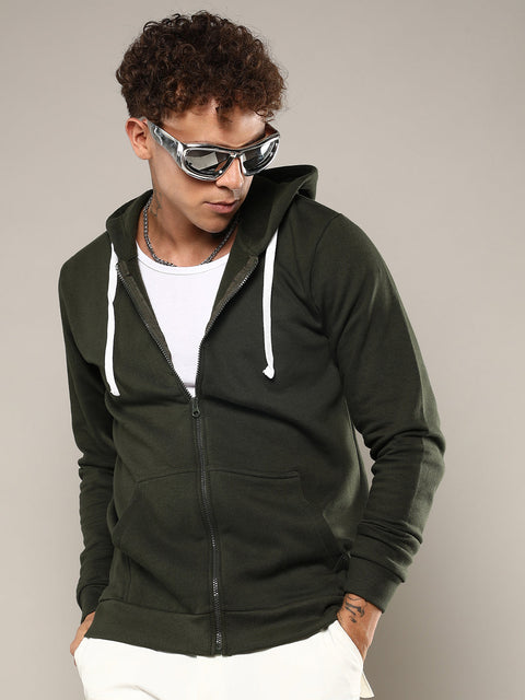 Runway Gods Zip-Front Hoodie With Contrast Drawstring