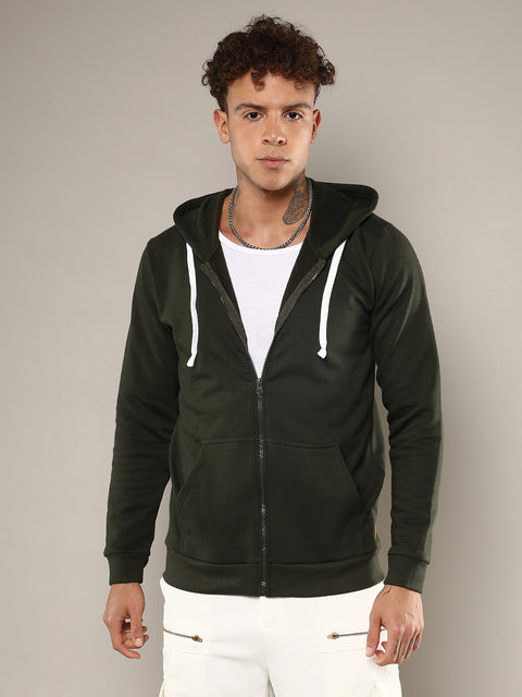 Runway Gods Zip-Front Hoodie With Contrast Drawstring