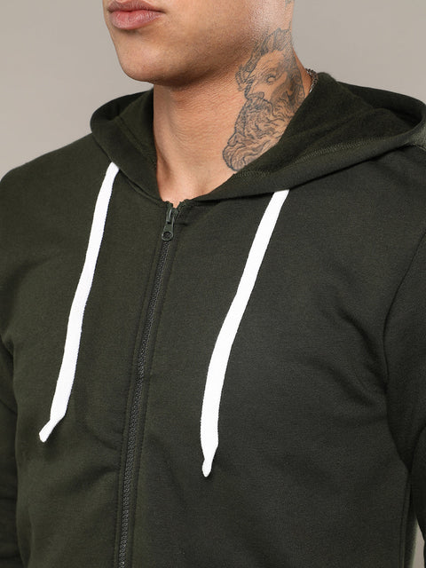 Runway Gods Zip-Front Hoodie With Contrast Drawstring