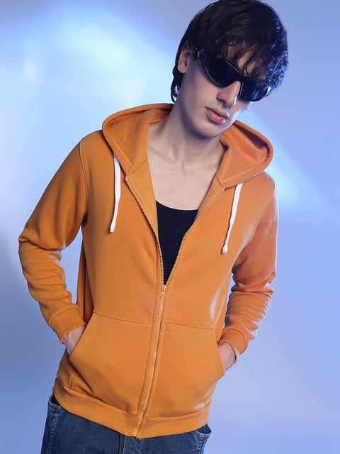 Just Be Zip-Front Hoodie With Contrast Drawstring