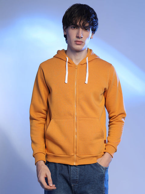 Just Be Zip-Front Hoodie With Contrast Drawstring