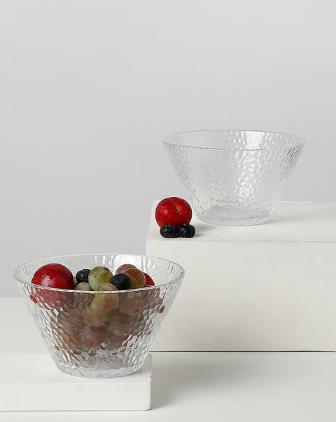 Glass Textured Serving Bowl | 850 ml