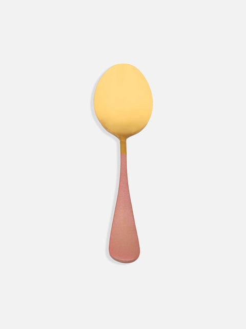 Gold & Blush Pink Solid Metal Cutlery Set