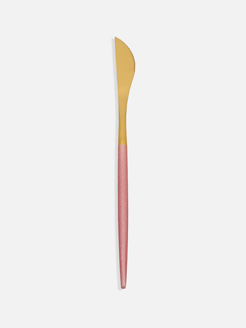 Blush Pink & Gold Solid Stainless Steel Cutlery Set